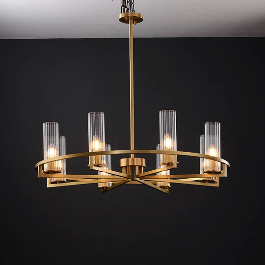 What does the material of crystal chandelier have?